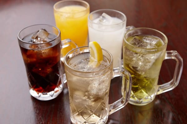 A collection of fizzy drinks