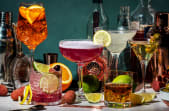 colourful alcoholic cocktails